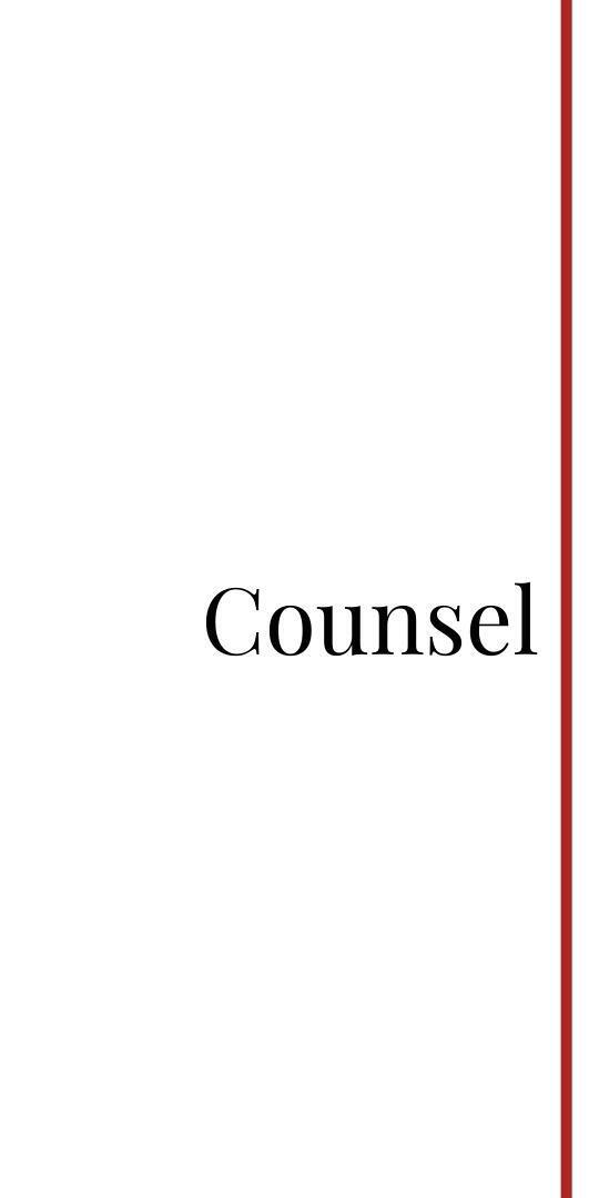 Counsel section