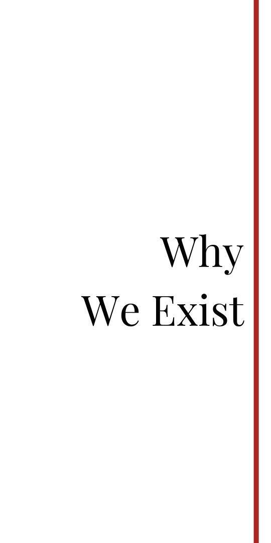 Why We Exist section